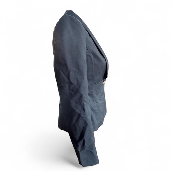 Forever 21 Black tailored blazer fitted jacket size small preppy work casual - Picture 3 of 9